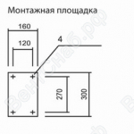 Схема монтажной площадки для воздуховытяжного устройства Лиана с консолью